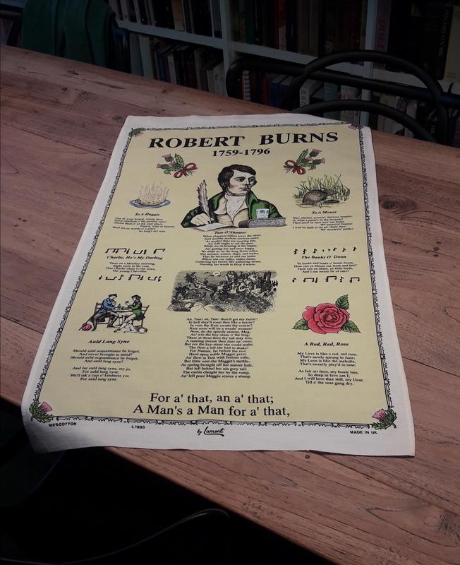 Robert Burns - Robert Burns 7 verzen op katoen Robert Burns 7 poems printed on cotton