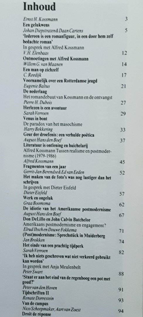 Redactie - Bzzlletin Jaargang 1986- 1987 nummer 145 Alfred Kossmann