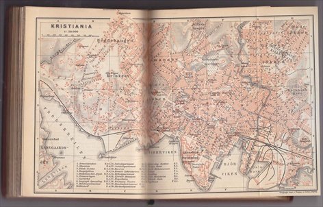 BAEDEKER, KARL (1801-1859) - Schweden und Norwegen nebst den wichtigsten Reiserouten durch Dänemark. Handbuch für Reisende mit 32 Karten, 21 Plänen und 3 kleinen Panoramen.
