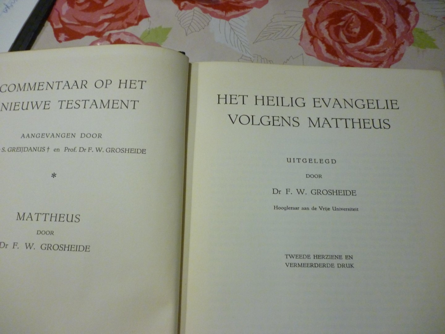 Grosheide F W - Het Heilig evangelie volgens Mattheus