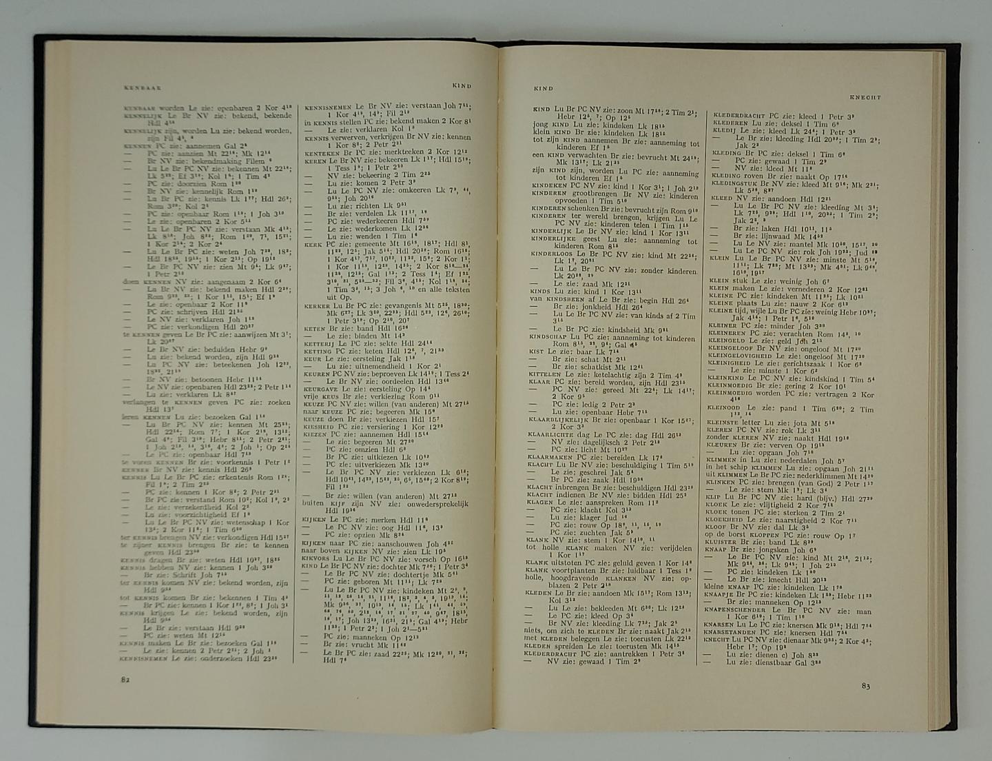 Bakhuizen van den Brink, e.a. - Woordgebruik in zes Bijbel-vertalingen N.T. - supplement bij Trommius Concordantie