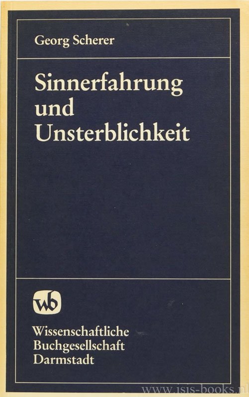 SCHERER, G. - Sinnerfahrung und Unsterblichkeit.