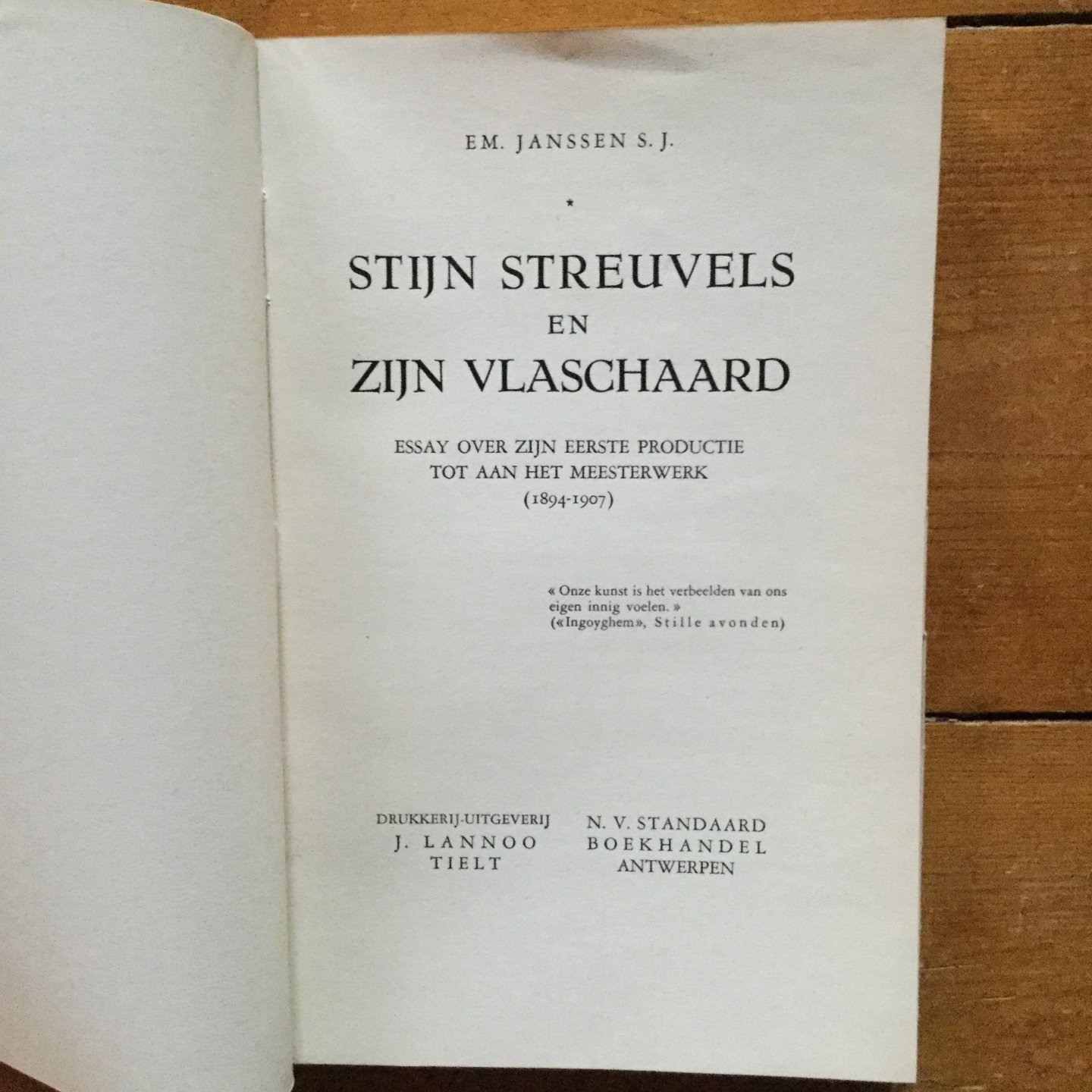 Em Janssen - StijnStreuvels en zijn Vlaschaard