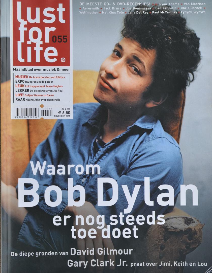 Lust for Life - Lust for Life magazine nr.055 - november 2015 - cover Bob Dylan