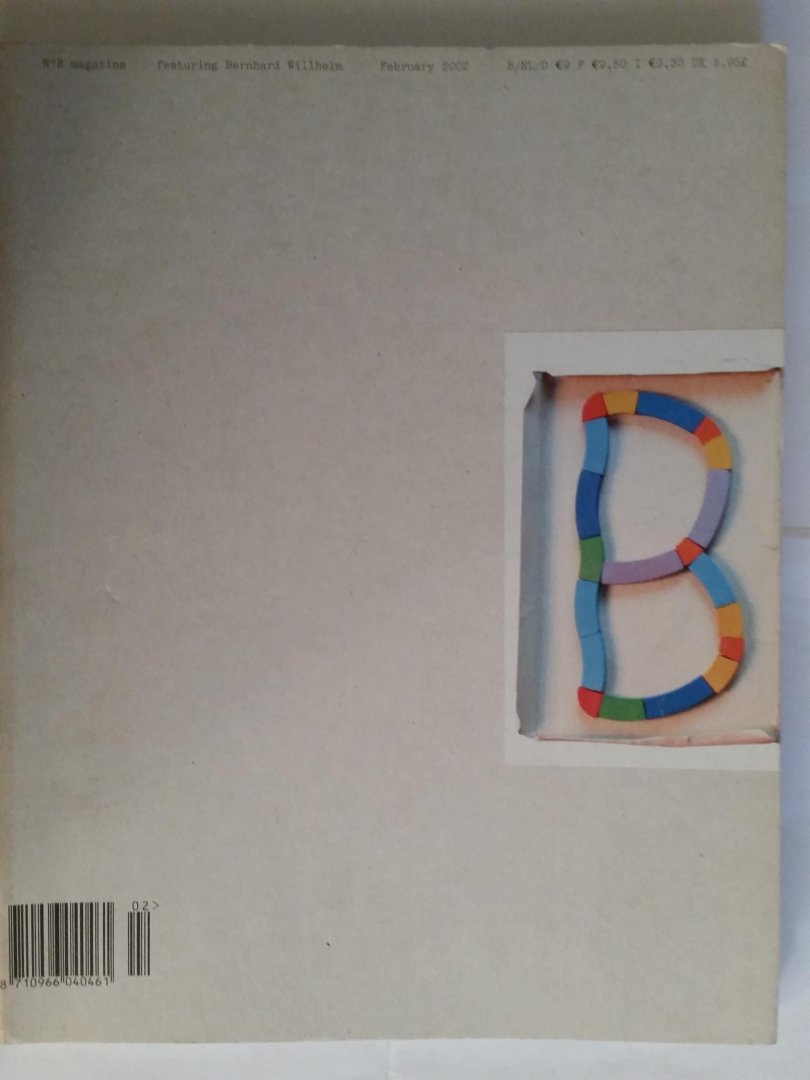 Bernard Willhelm - N°B FEATURING magazine augustus 2002