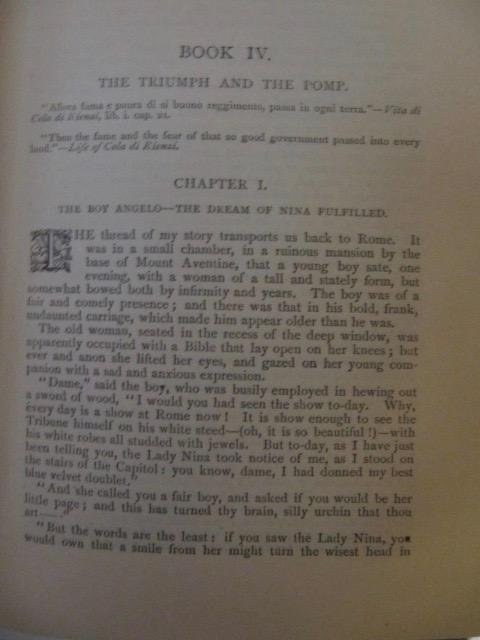The right Hon. Lord Lytton - Rienzi (the last of Roman tribunes) - 1887