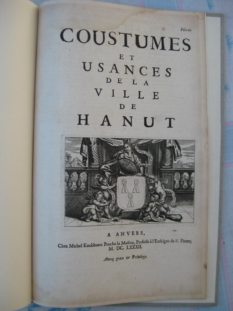  - Coustumes et Usances de la ville de Hanut.