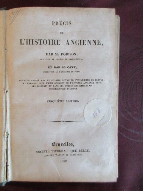 Poirson, M + Cayx - Précis de l'Histoire Ancienne