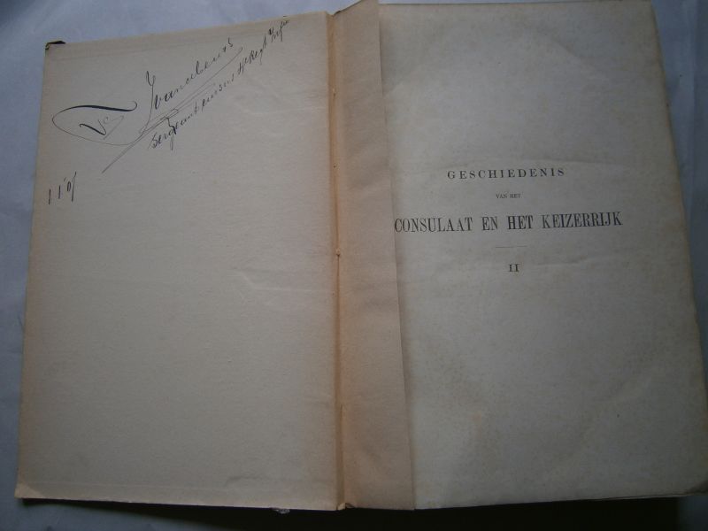 Thiers, A. - Geschiedenis van het consulaat en het Keizerrijk deel 1, 2, 3, 4 (2.21511)