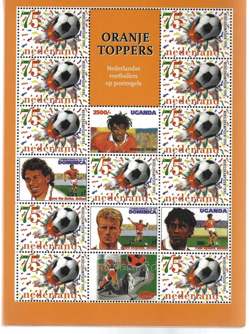 Bekker, Dick / Lampers, Adri / Coerts, Gerrie - Oranje toppers -Nederlandse voetballers op postzegels