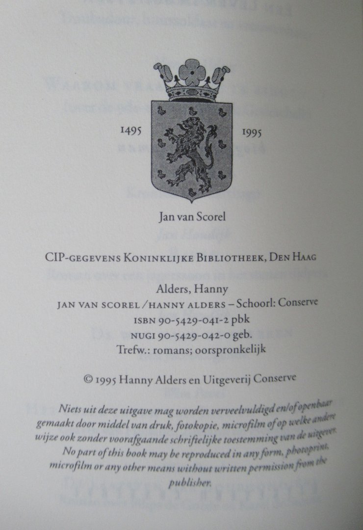 Alders, Hanny - Jan van Scorel. Een leven in schetsen