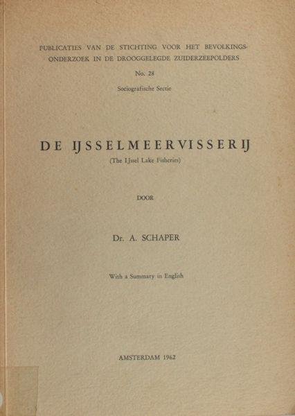 Schaper, A. - De IJsselmeervisserij.