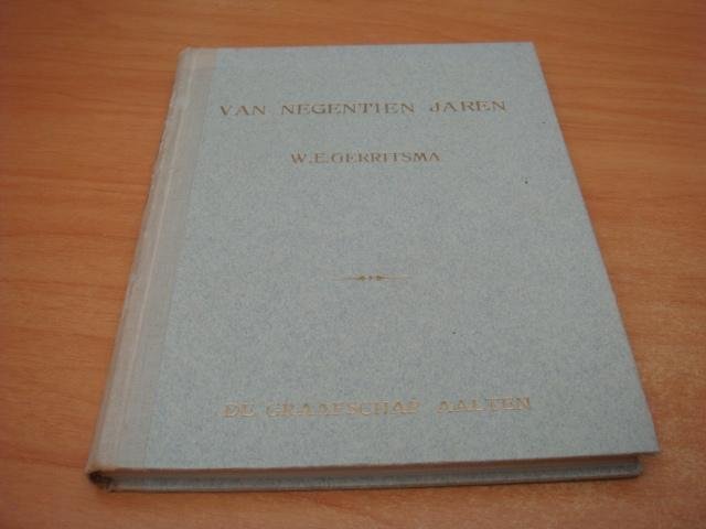 Gerritsma, W. E - Van negentien jaren