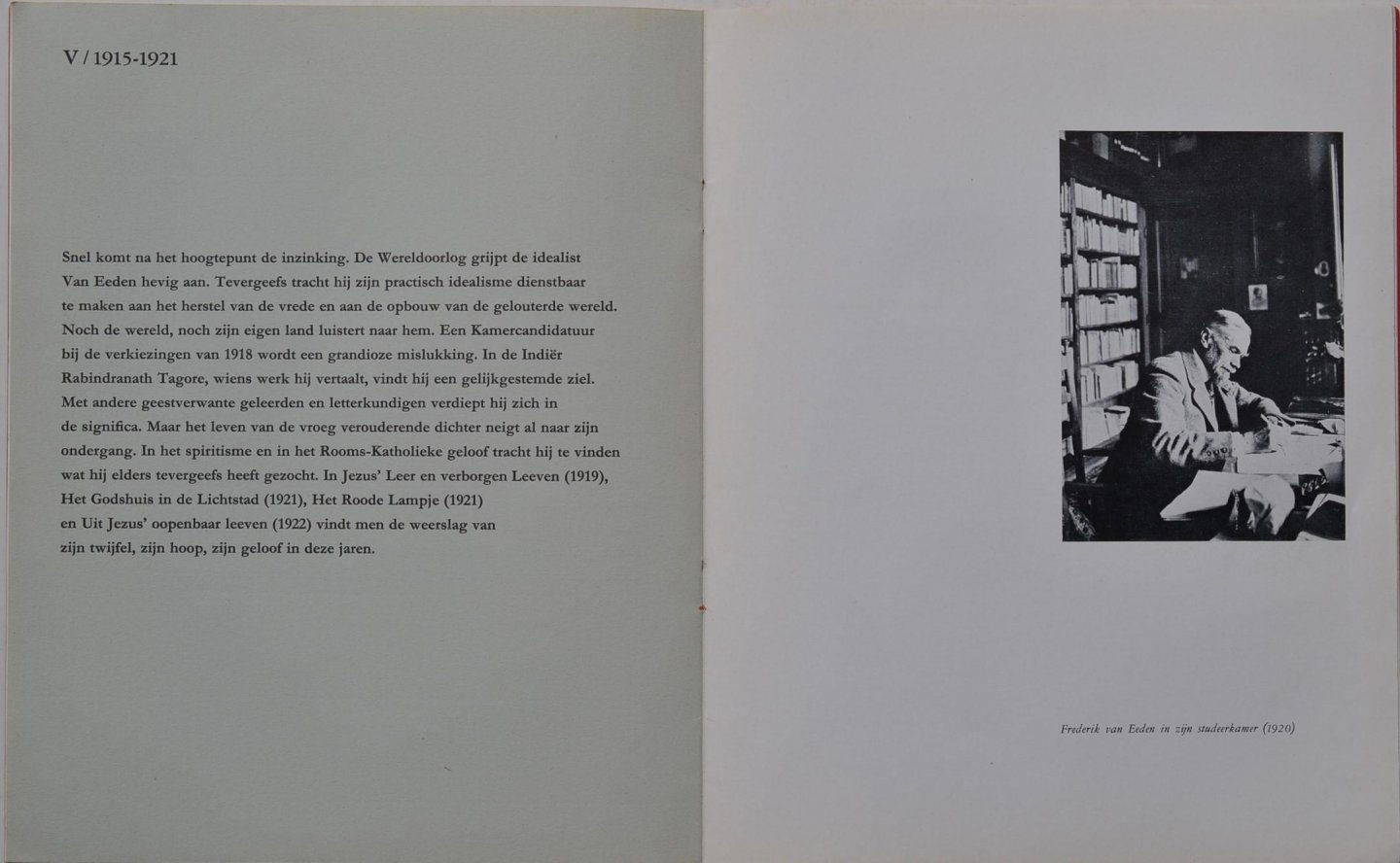 Eeden, Peter van - (samensteller) - Frederik van Eeden - prospectus tentoonstelling 1960