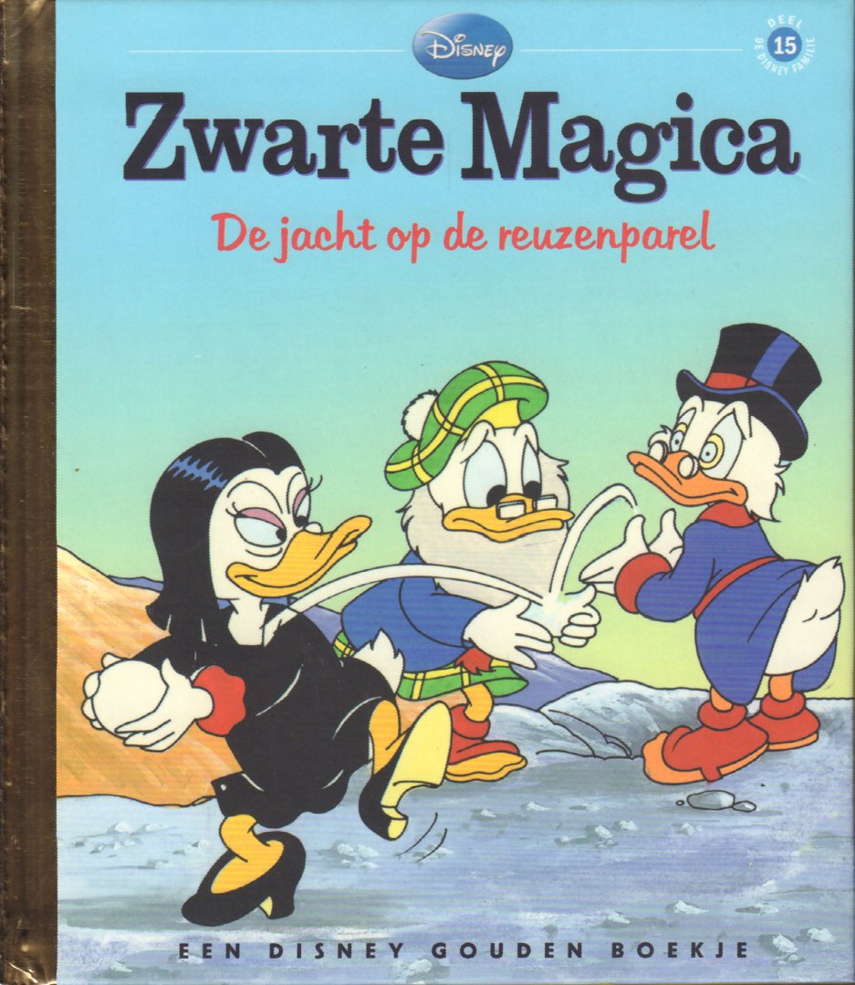 Walt Disney - Zwarte Magica (De jacht op de reuzenparel), Een Disney Gouden Boekje, De Disney Familie deel 15, kleine hardcover, gave staat