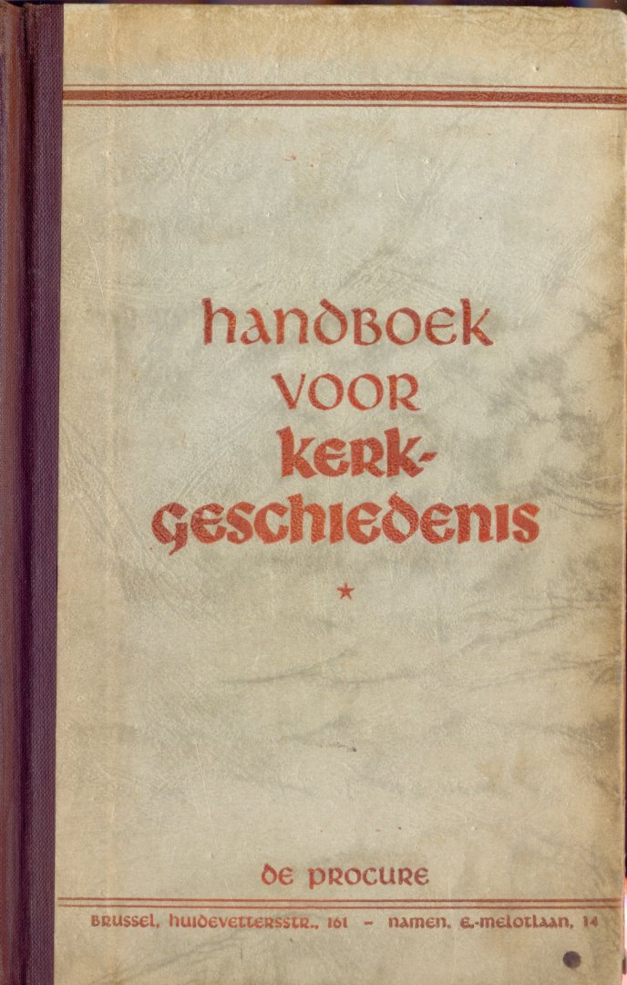 E.L. Een seminarieleraar - Handboek voor Kerkgeschiedenis