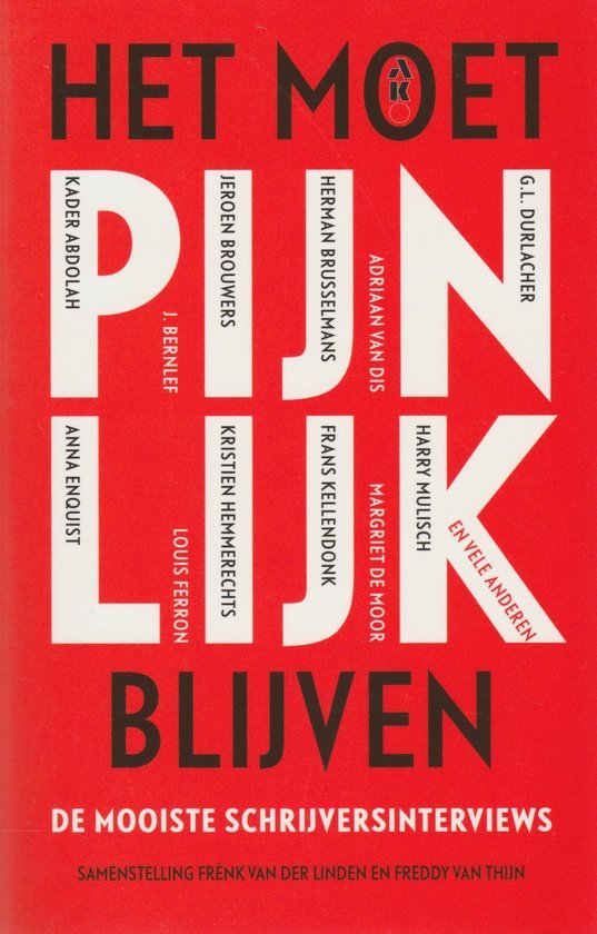  - Het moet pijnlijk blijven. De mooiste schrijversinterviews