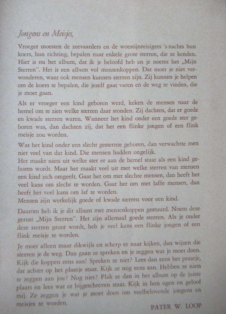 Pater W. Loop - Mijn sterren