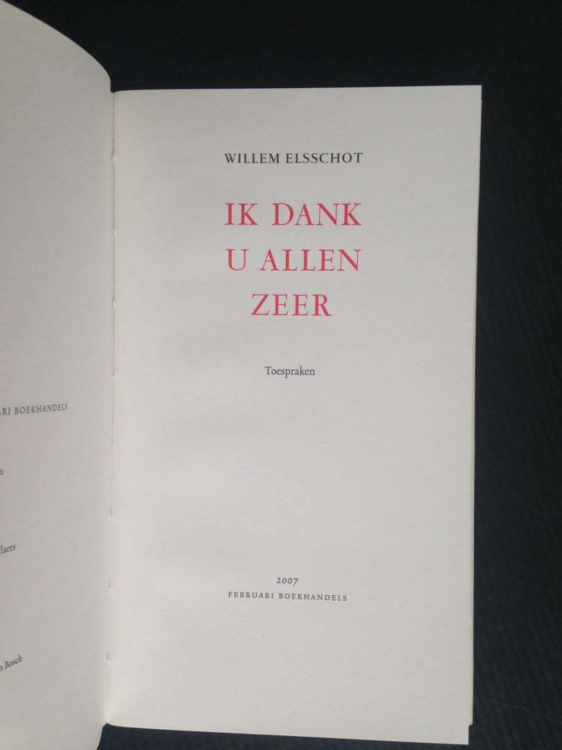 Elsschot, Willem - Ik dank u allen zeer