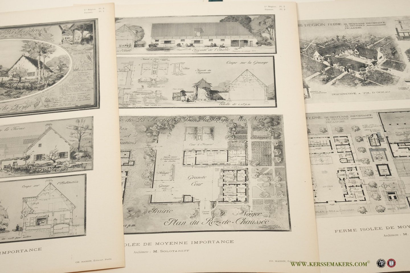 LEFOL, GASTON (ed.). - Fermes et constructions rurales. Façades, plans, détails. Projets primés au concours du sous-secrétariat des Beaux-arts.