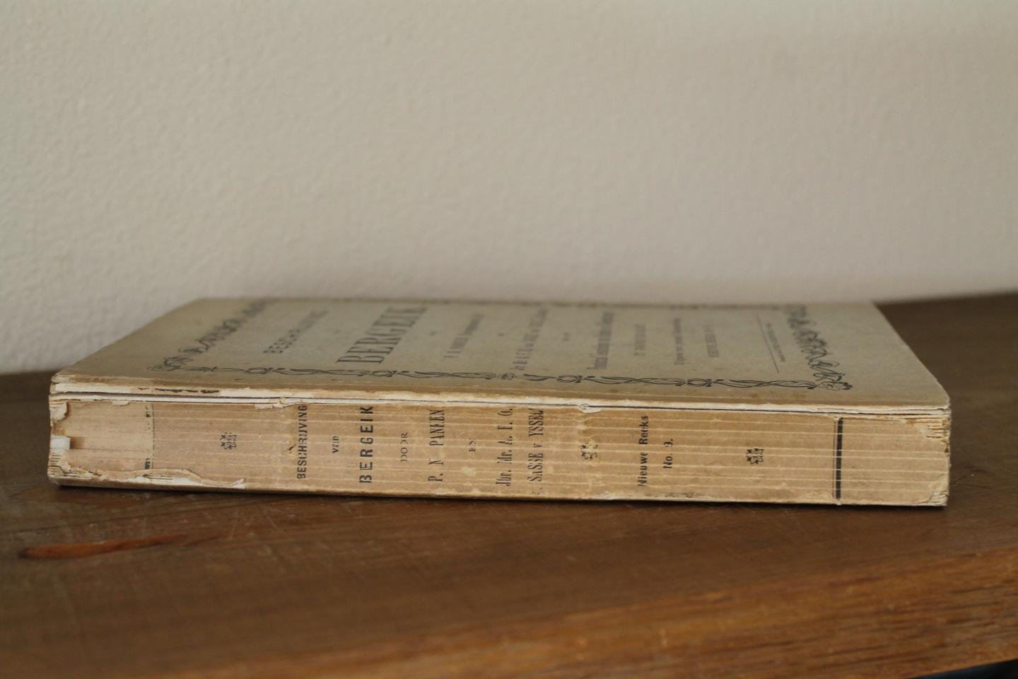 PANKEN, P.N. / SASSE VAN YSSELT, A.F.O. van - Beschrijving van Bergeik.