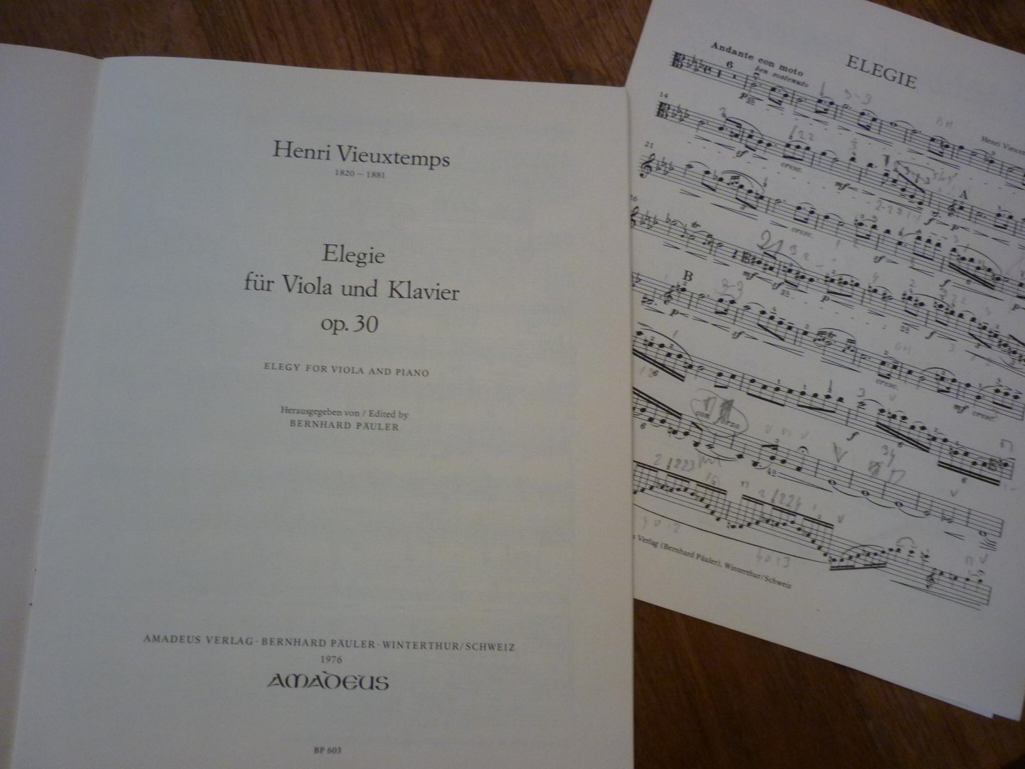 Vieuxtemps Henri (1820–1881) - Elegie Op 30; voor Altviool, piano