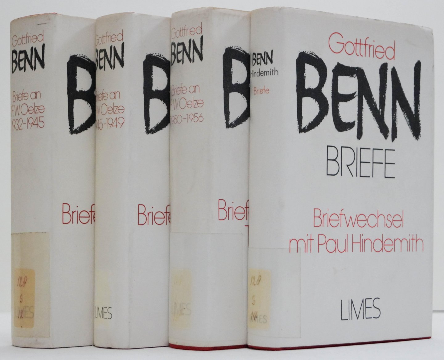 BENN, G. - Briefe. Herausgegeben von Harald Steinhagen und Jürgen Schröder. 3 parts in 4 volumes.