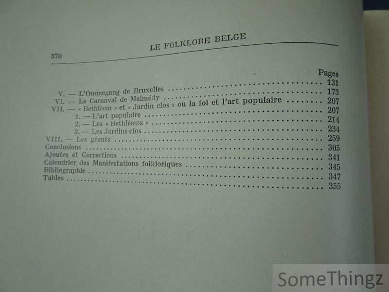 Marinus, Albert. - Le Folklore Belge. Tome III.