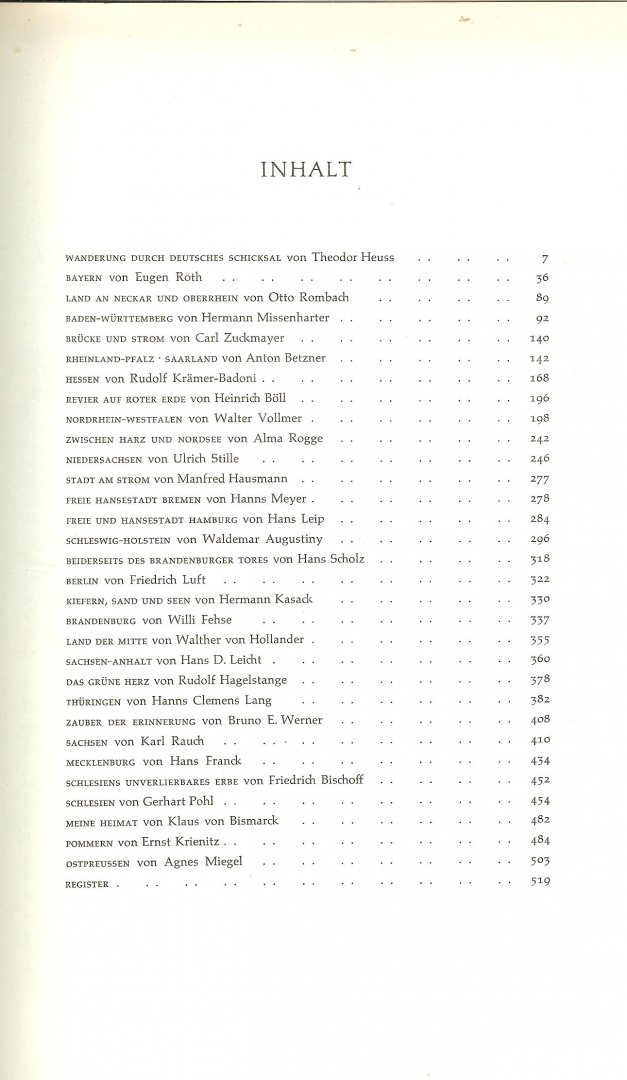 Heuss  Theodor  Die Bildkartenzeichneten Wolfgang Felten - Deutschland. Ein Hausbuch.