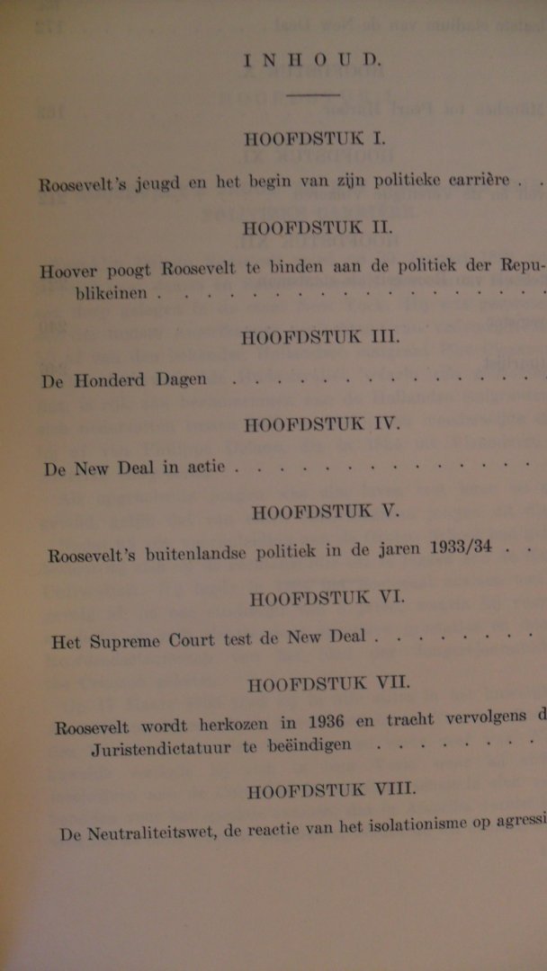 Reenen Mr. Dr. G. van - De Staatkundige en Staatsrechterlijke betekenis van President F.D.Roosevelt