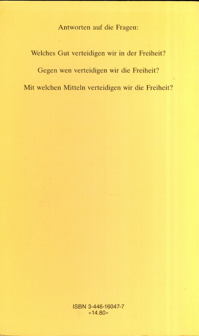 Weizsäcker, Carl Friedrich - Bedingungen der Freiheit - Reden 1989-1990