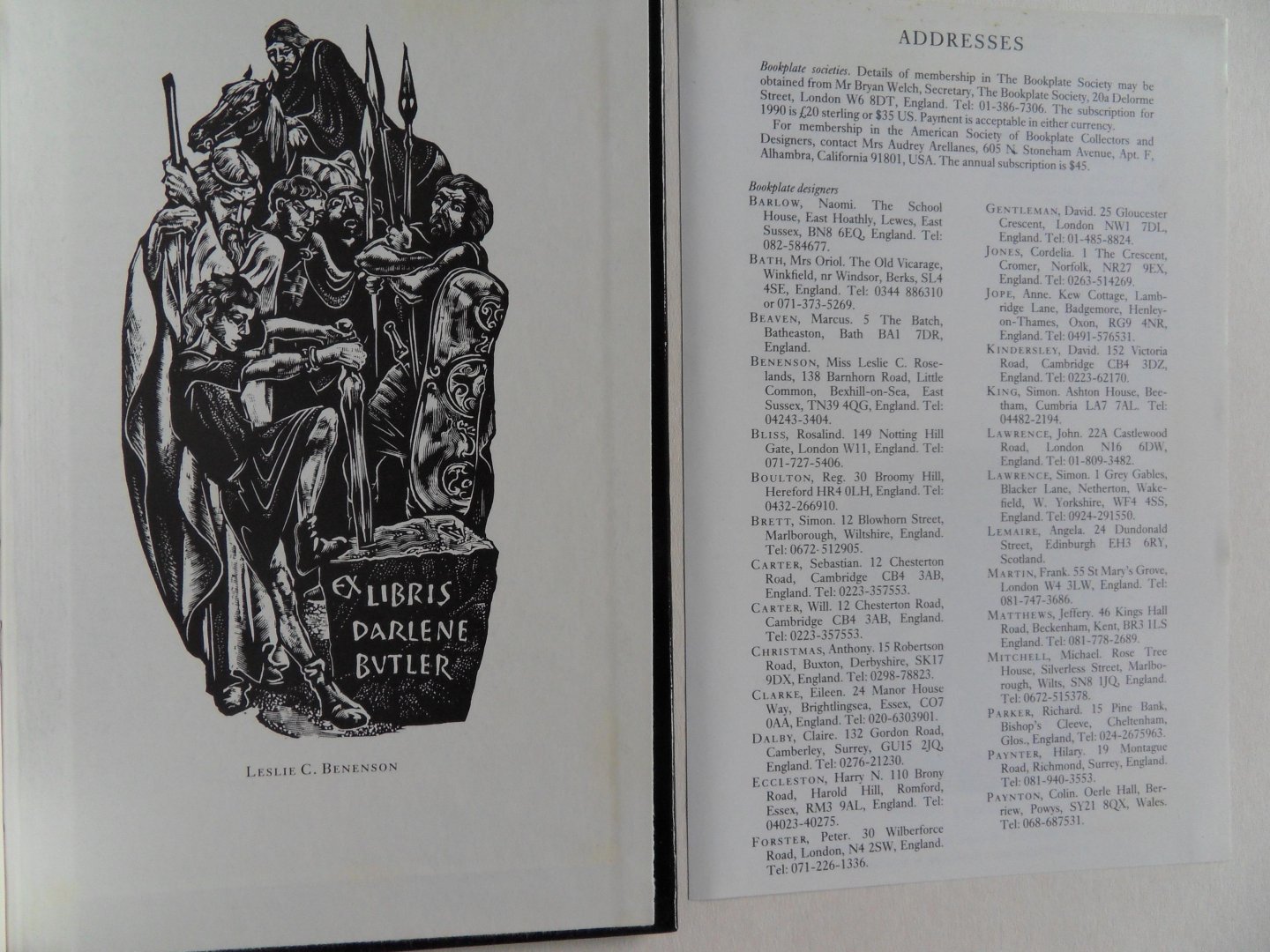 Butler, W.E. and D.J. - Modern British Bookplates.