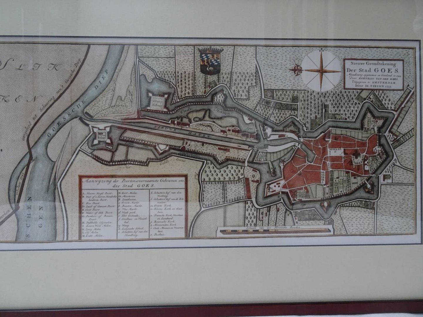 Goes. Stadsplattegrond.. - Nieuwe Grondtekening Der Stad Goes.