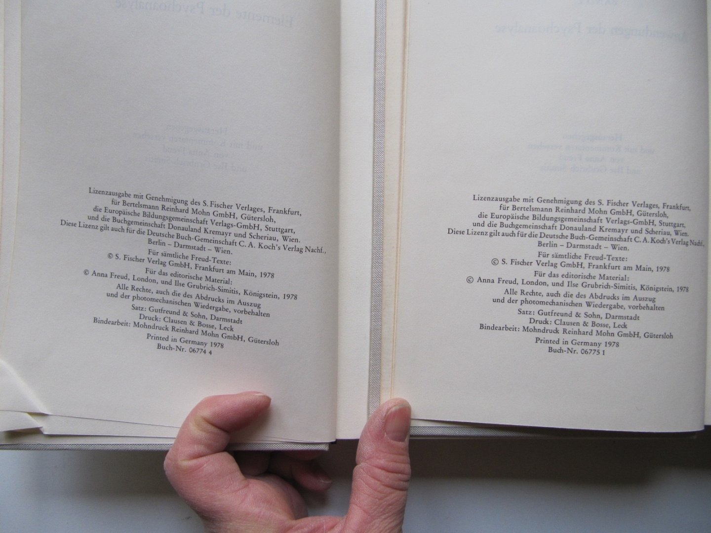 Sigmund Freud - Elemente der Psychoanalyse en Anwendungen der Psychoanalyse