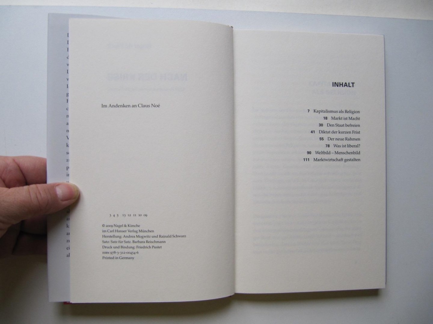 Weck, Roger de - Nach der Krise / Gibt es einen anderen Kapitalismus?