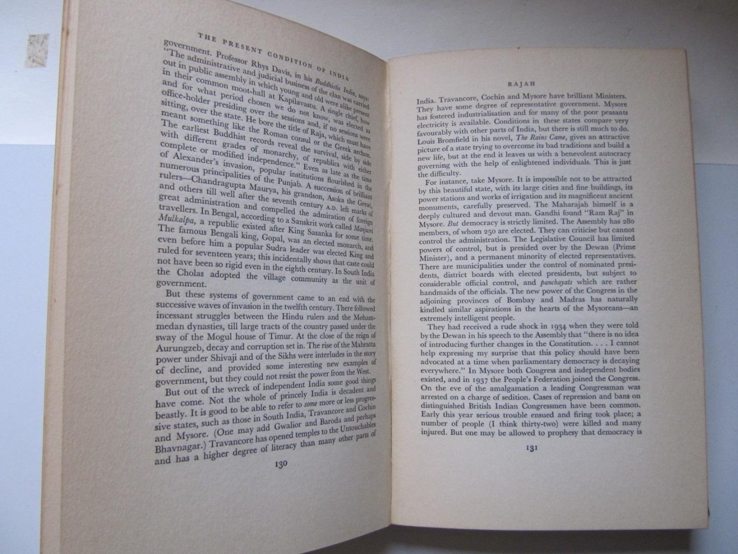 Leonard M. Schiff - The Present Condition of India