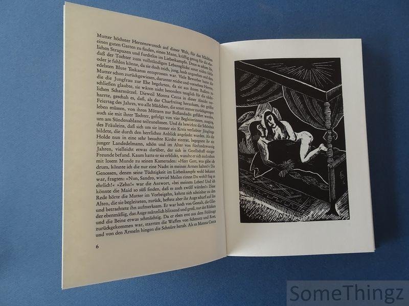 Cornazano, Antonio. - Die Sprichwortnovellen. Mit 18 Holzschnitten von Fritz Richter.