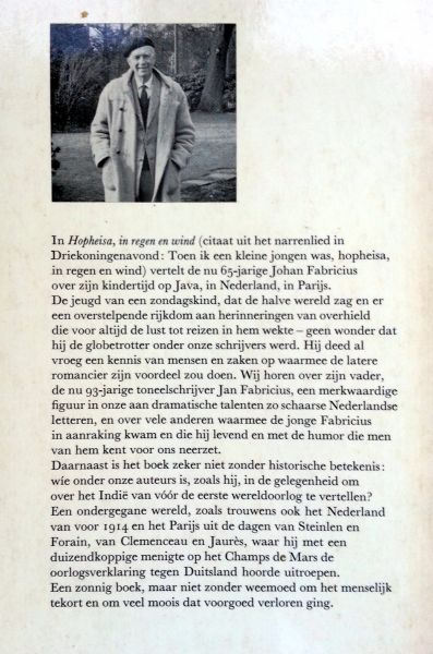 Fabricius, Johan - Hop heisa, in regen en wind