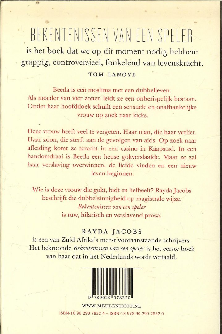 Jacobs, Rayda Vertaald door Roland Fagel - Bekentenissen van een speler