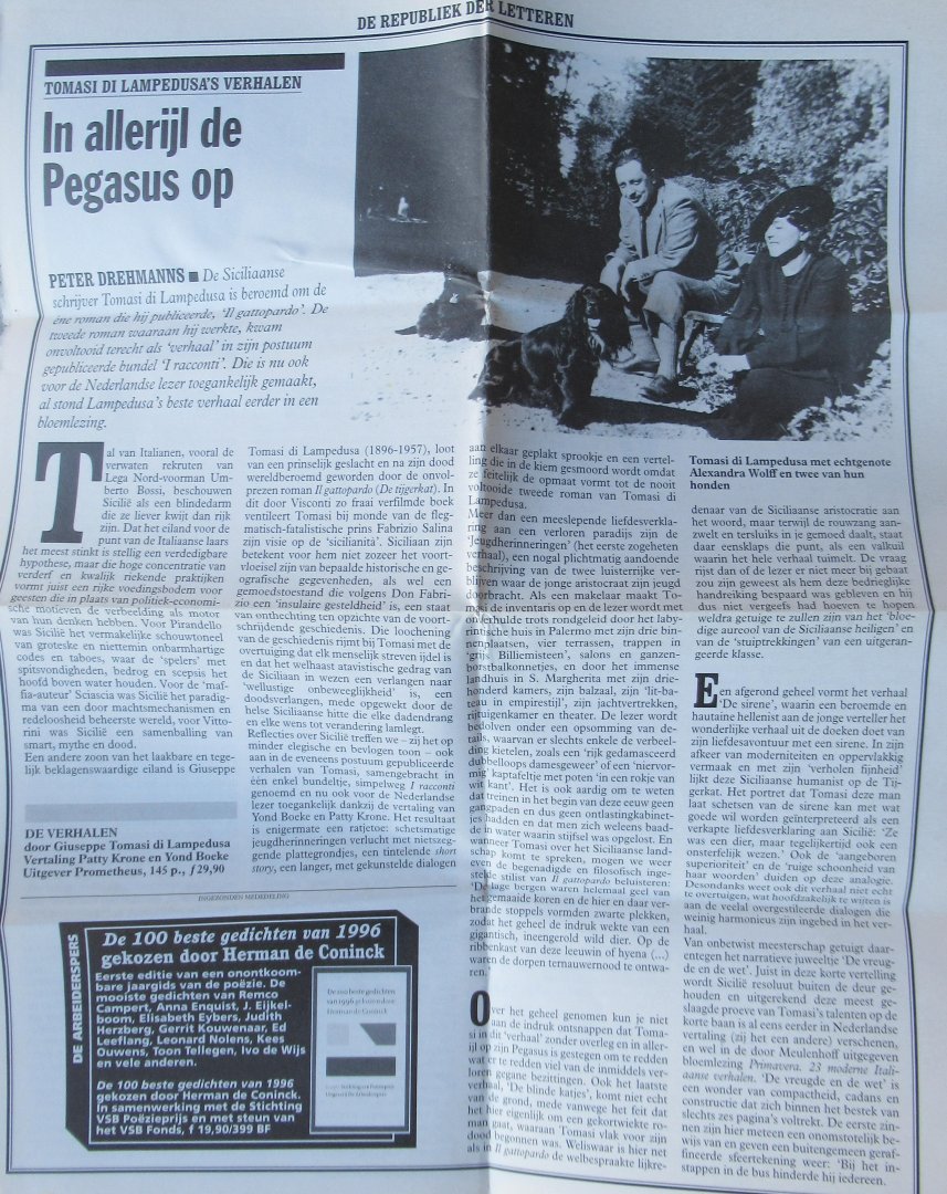 Lampedusa, Giuseppe Tomasi di - De verhalen