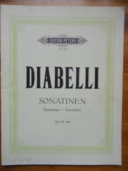 Diabelli, Anton - Sonatinen op. 151, 168