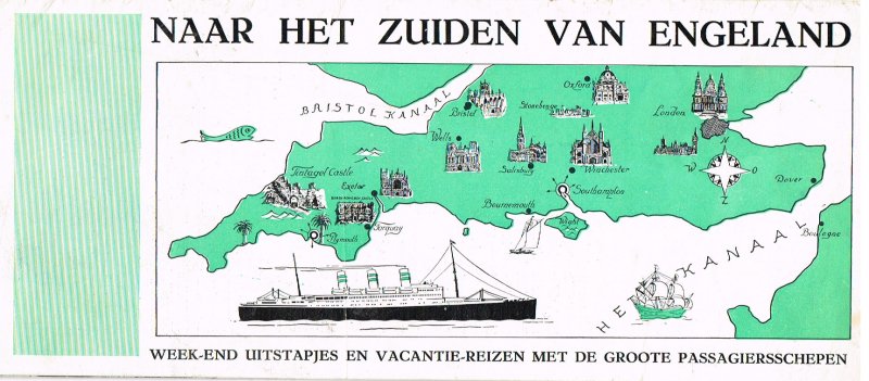  - Naar het zuiden van Engeland : Week-end uitstapjes en vacantie-reizen  met de groote passagiersschepen