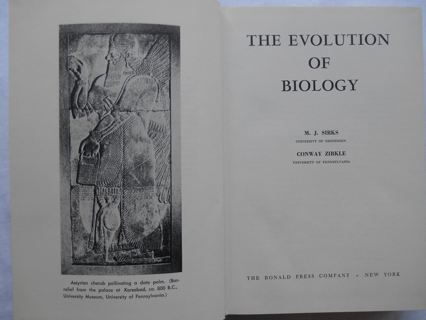 M.J. Sirks & Conway Zirkle - The Evolution of Biology