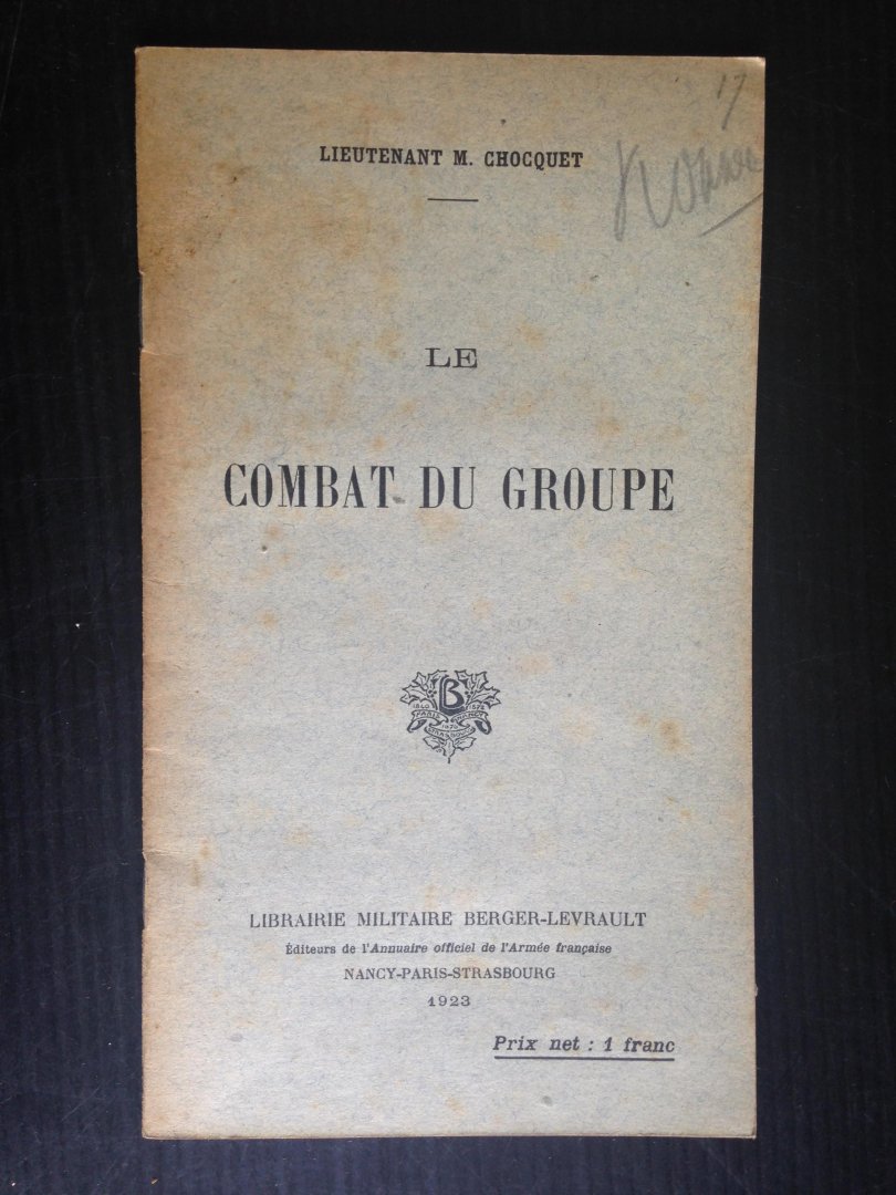Chocquet, M. - Le Combat du Groupe