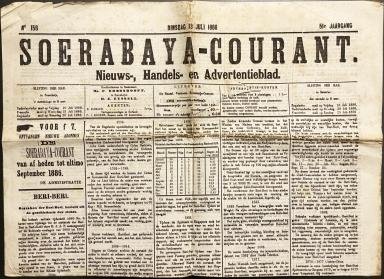 NEDERLANDSCH-INDISCHE COURANT - Soerabaya-Courant. Nieuws- handels- en advertentieblad. Dinsdag 31 Juli 1886.