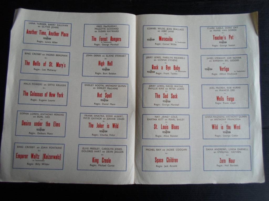  - Paramount Pictures Produktie Aankondiging 1958-1959