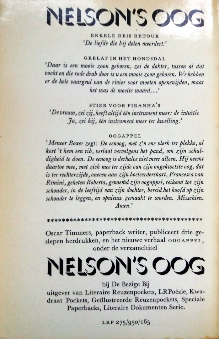 Timmers, Oscar - Nelson's oog (Ex.2)