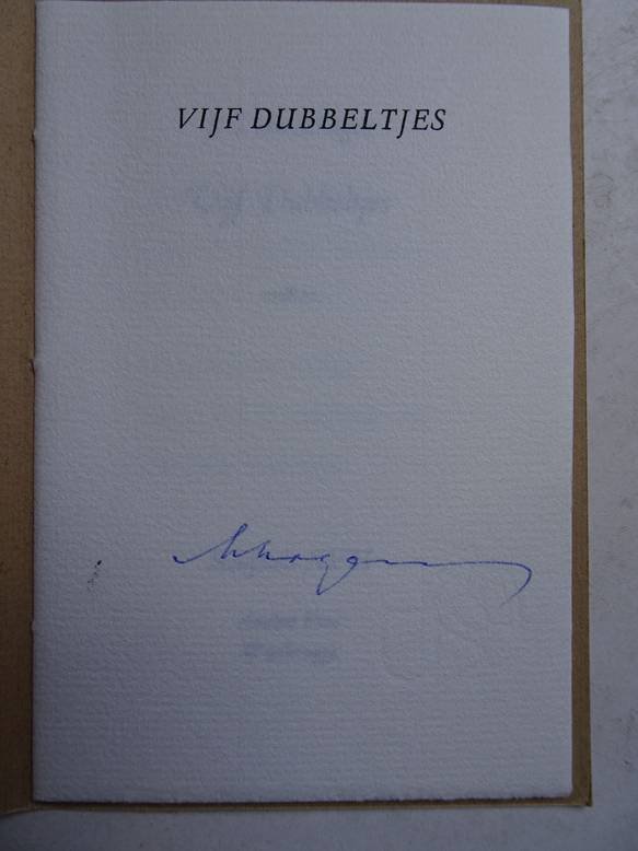 Schagen, J.C. van. - Vijf Dubbeltjes.