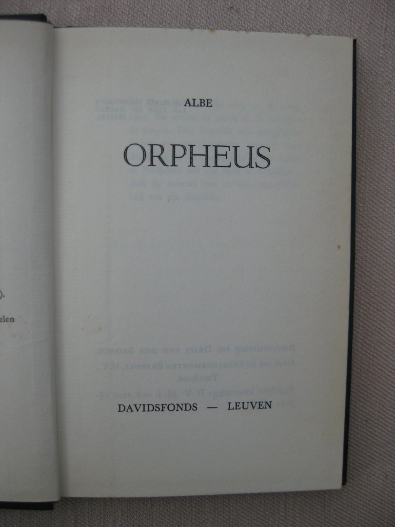 Albe - Orpheus.