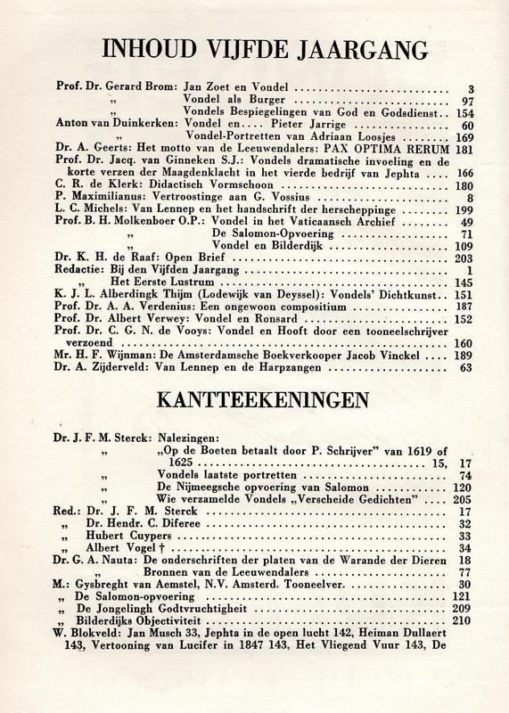 Molkenboer, B.H. - Vondelkroniek – 5de jaargang 1934